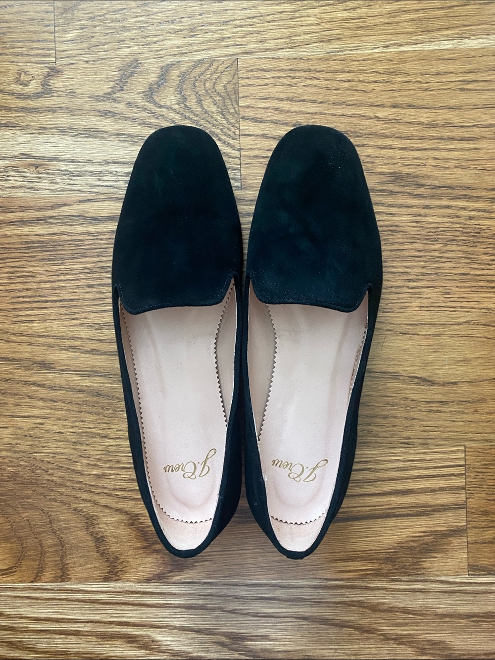 J. Crew Black Sueded Leather Loafers